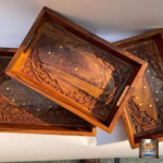 Wooden Tray Set