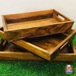 Wooden Tray Set - Image 3