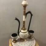 Wooden Naqshi Pitcher Set in Pakistan – Handcrafted Serveware & Table Decor | umry khiyam with table - Image 2